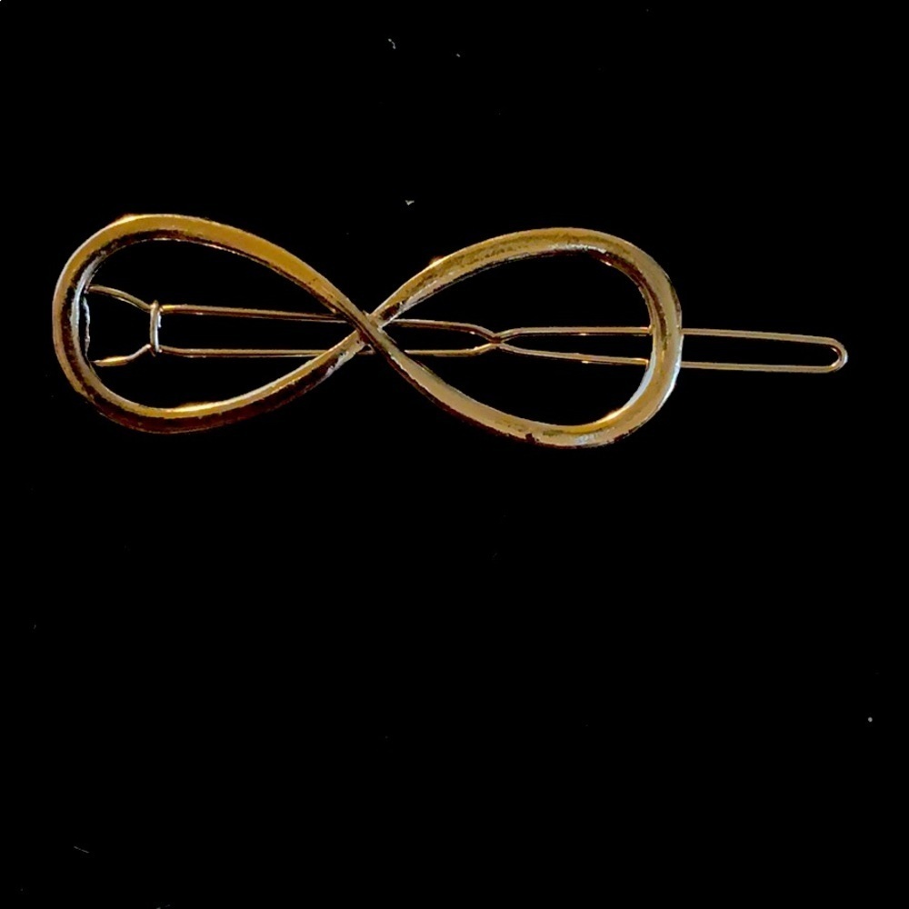 Infinity Shape Gold Color Barrette